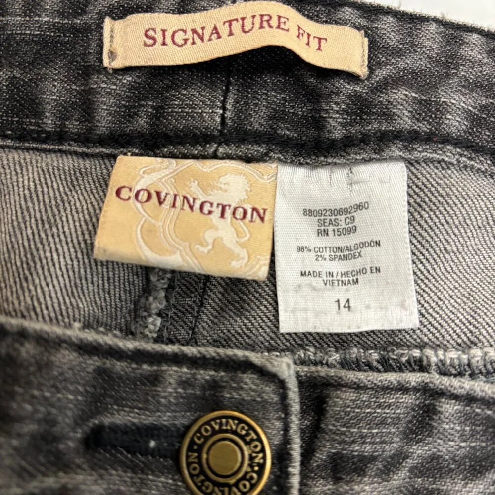 Covington Signature Fit‎ Bootcut Women's size 14 Black Denim Jeans